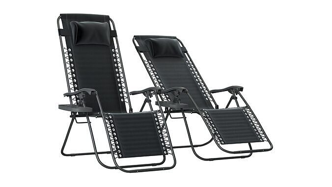 Belleze  Zero Gravity Chaise Lounge 3D model