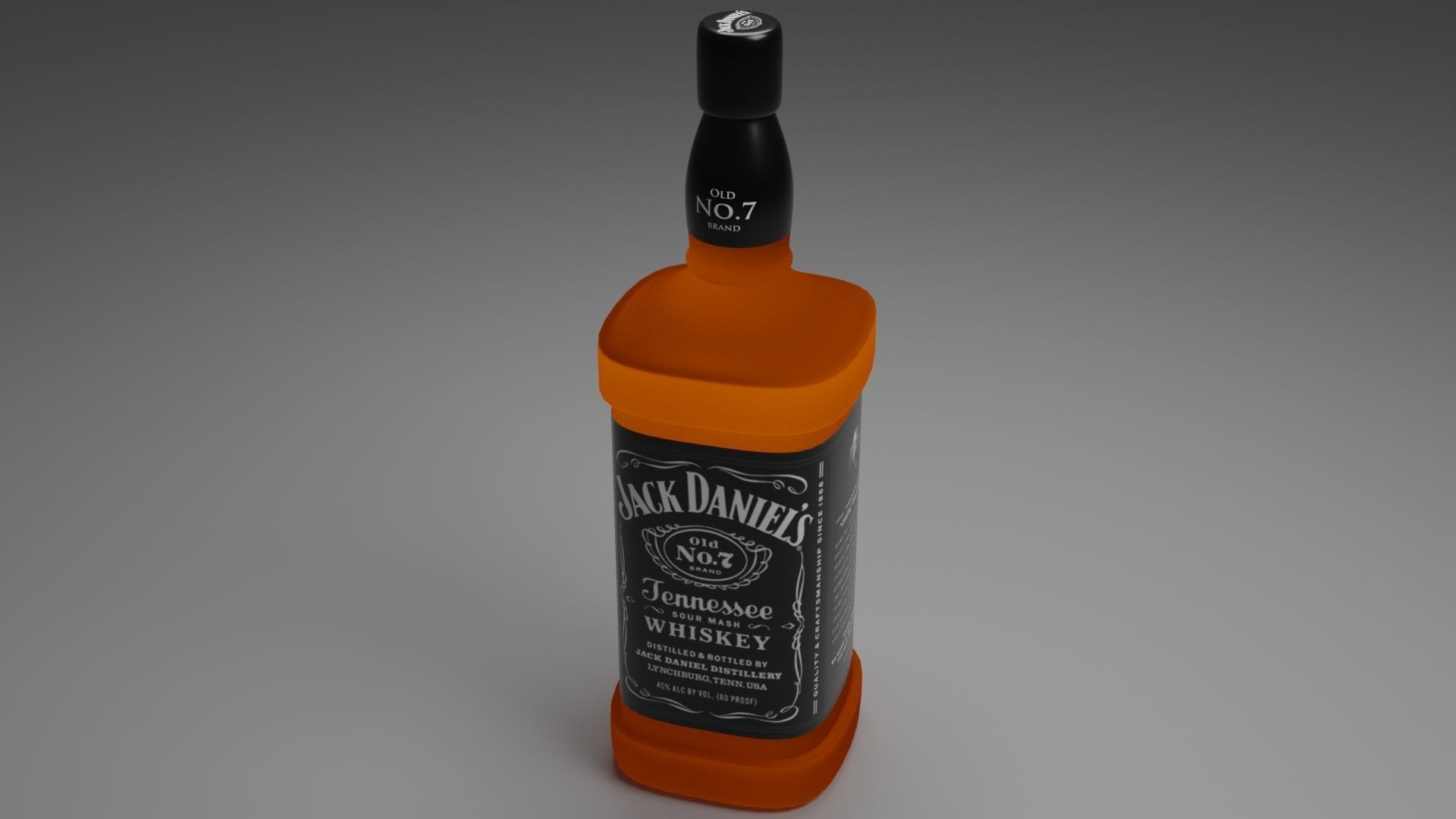 Jack Daniels Whiskey bottle model 3D model | CGTrader