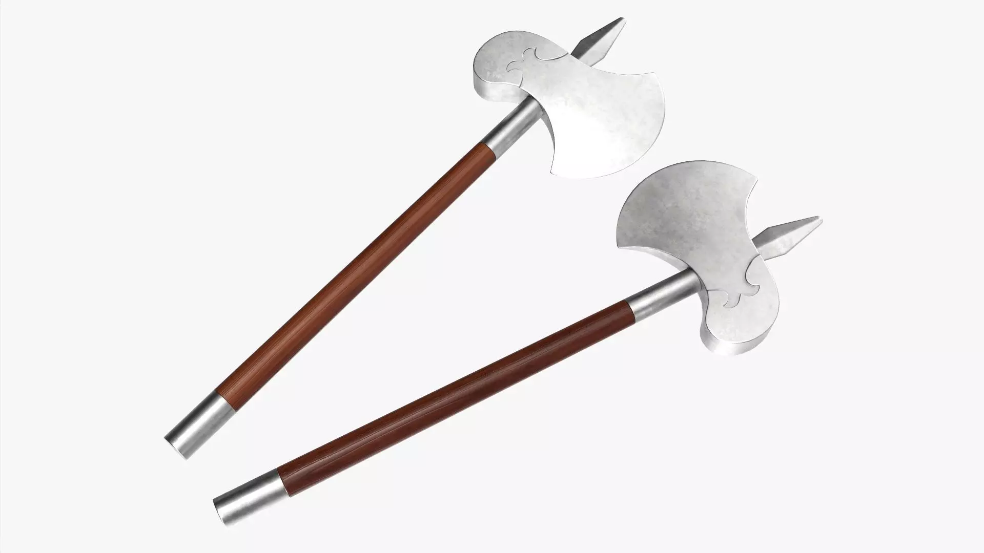 Single blade axe pair 3D model_0