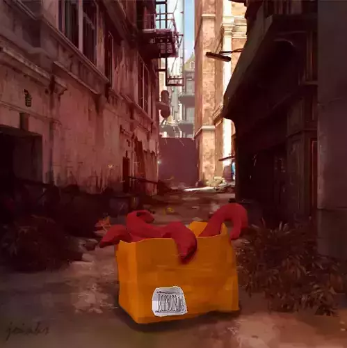 octopus in a box 3D model