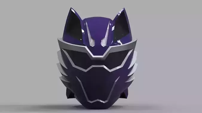 Power Ranger Jungle Fury Violet Ranger Helmet 3D print model