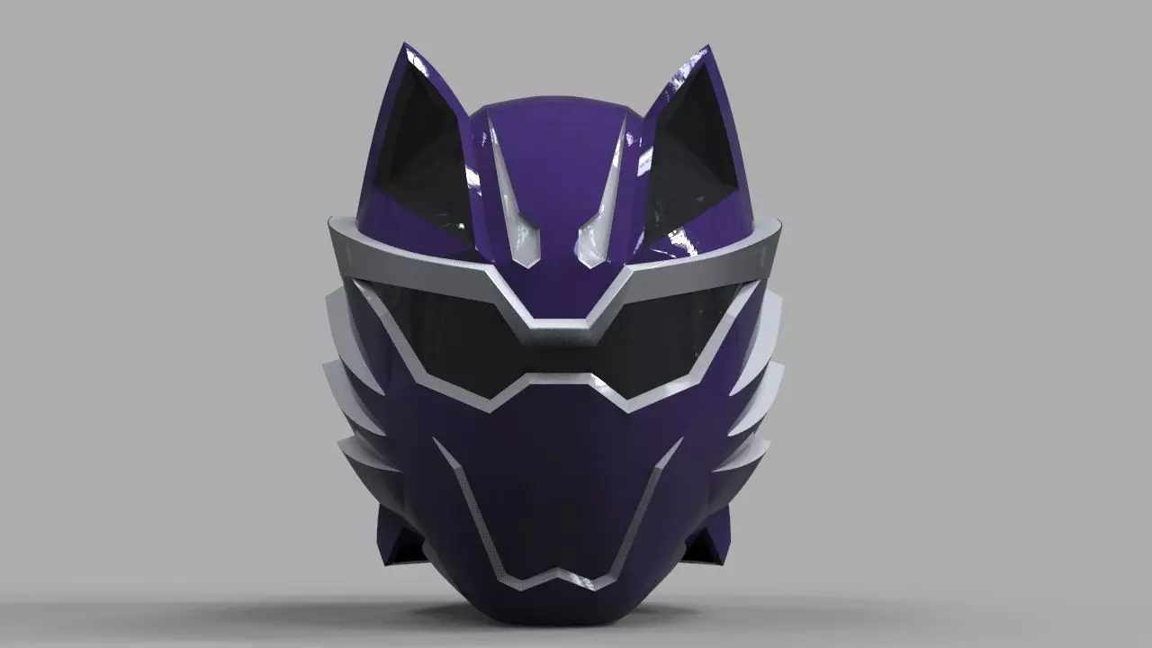 Power Ranger Jungle Fury Violet Ranger Helmet 3D print model_0