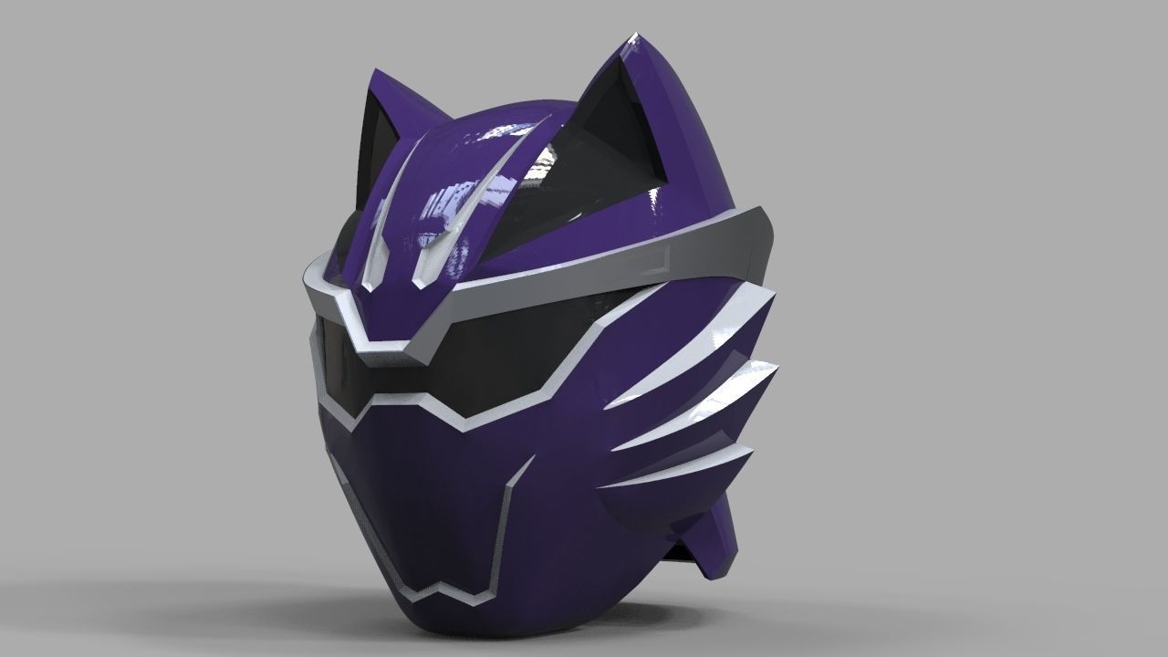 Power Ranger Jungle Fury Violet Ranger Helmet 3D print model_1