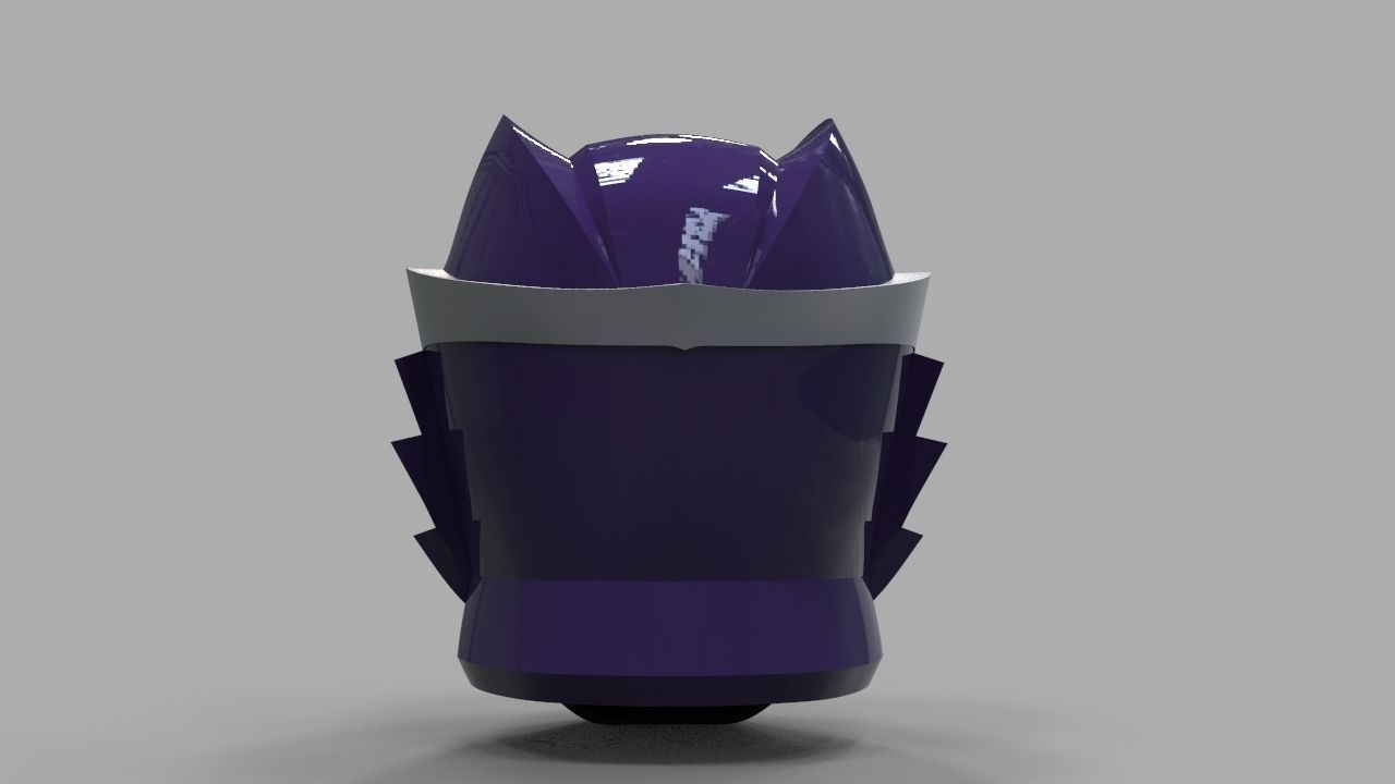 Power Ranger Jungle Fury Violet Ranger Helmet 3D print model_4