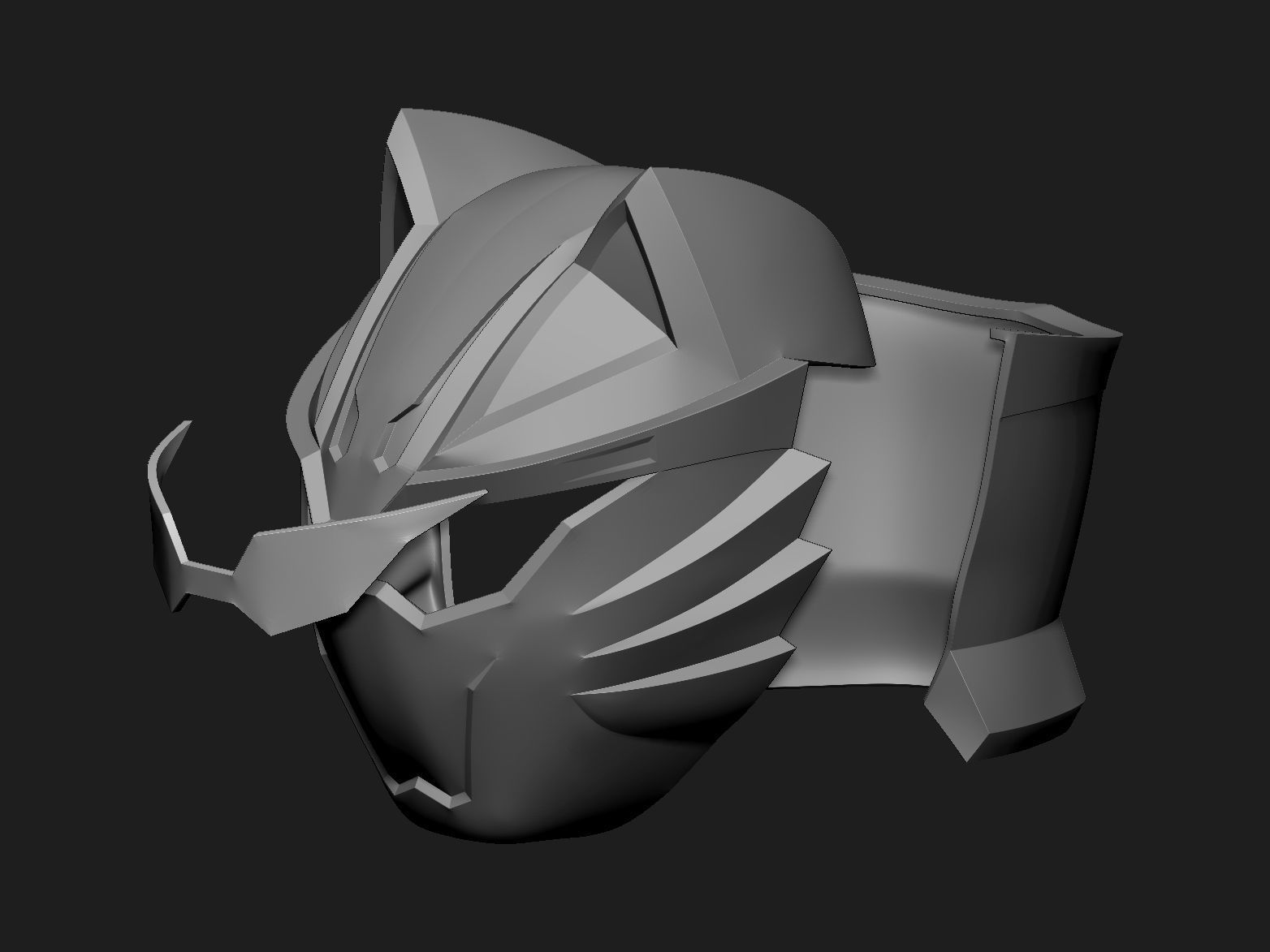 Power Ranger Jungle Fury Violet Ranger Helmet 3D print model_5