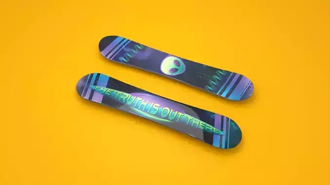 Skateboard Deck Low-poly model
