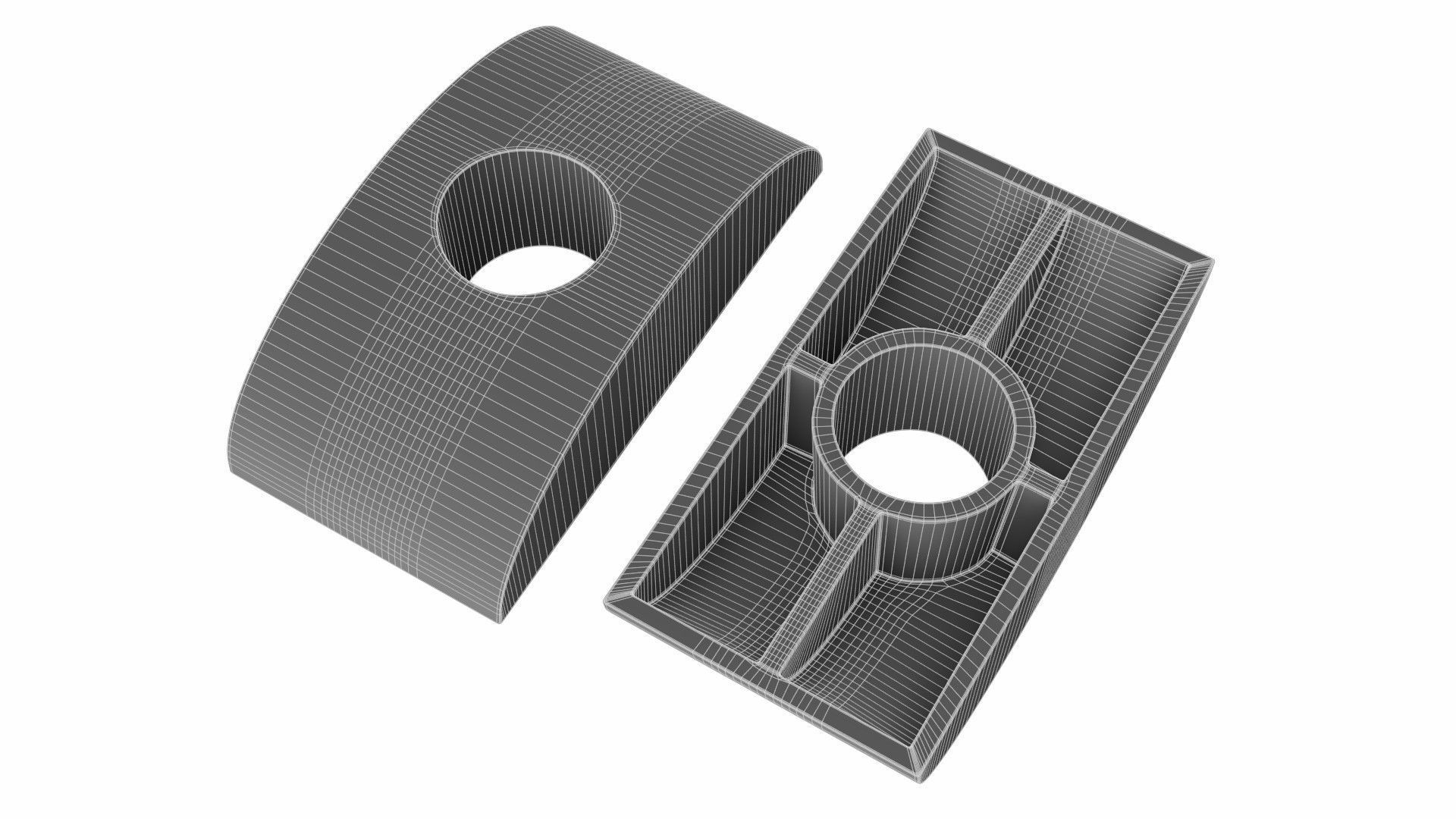 Collection of 21 rivets pins studs and washers 3D model_33