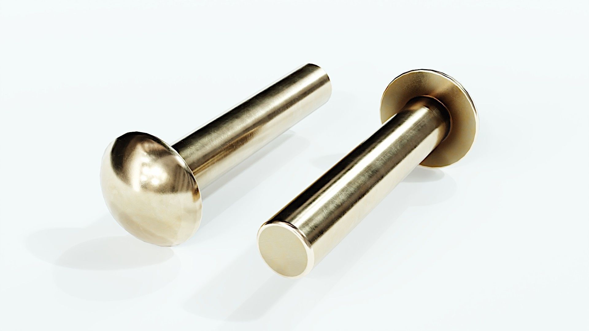 Collection of 21 rivets pins studs and washers 3D model_23