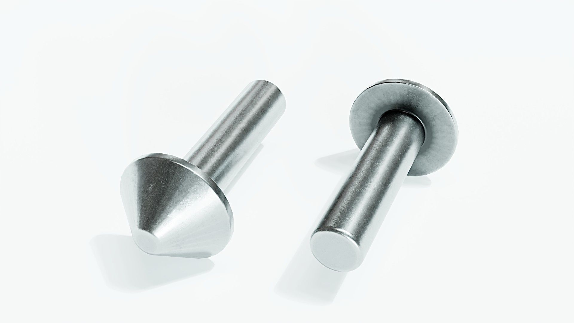 Collection of 21 rivets pins studs and washers 3D model_8