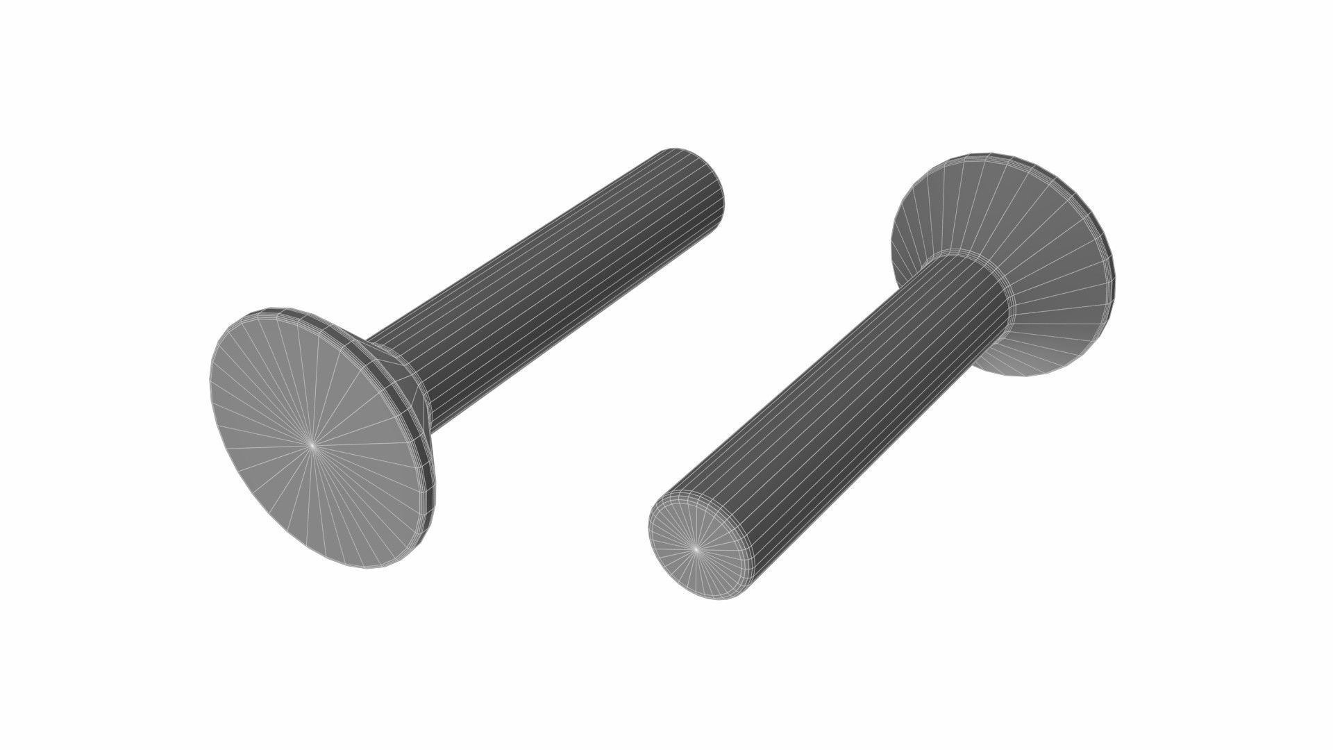 Collection of 21 rivets pins studs and washers 3D model_31