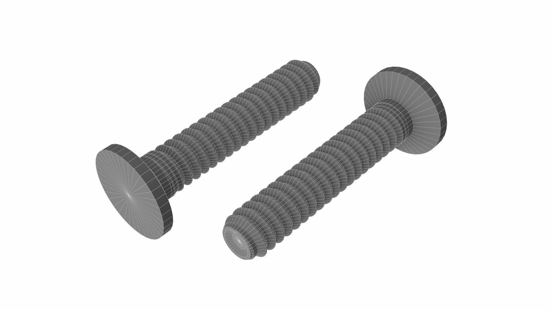 Collection of 21 rivets pins studs and washers 3D model_28