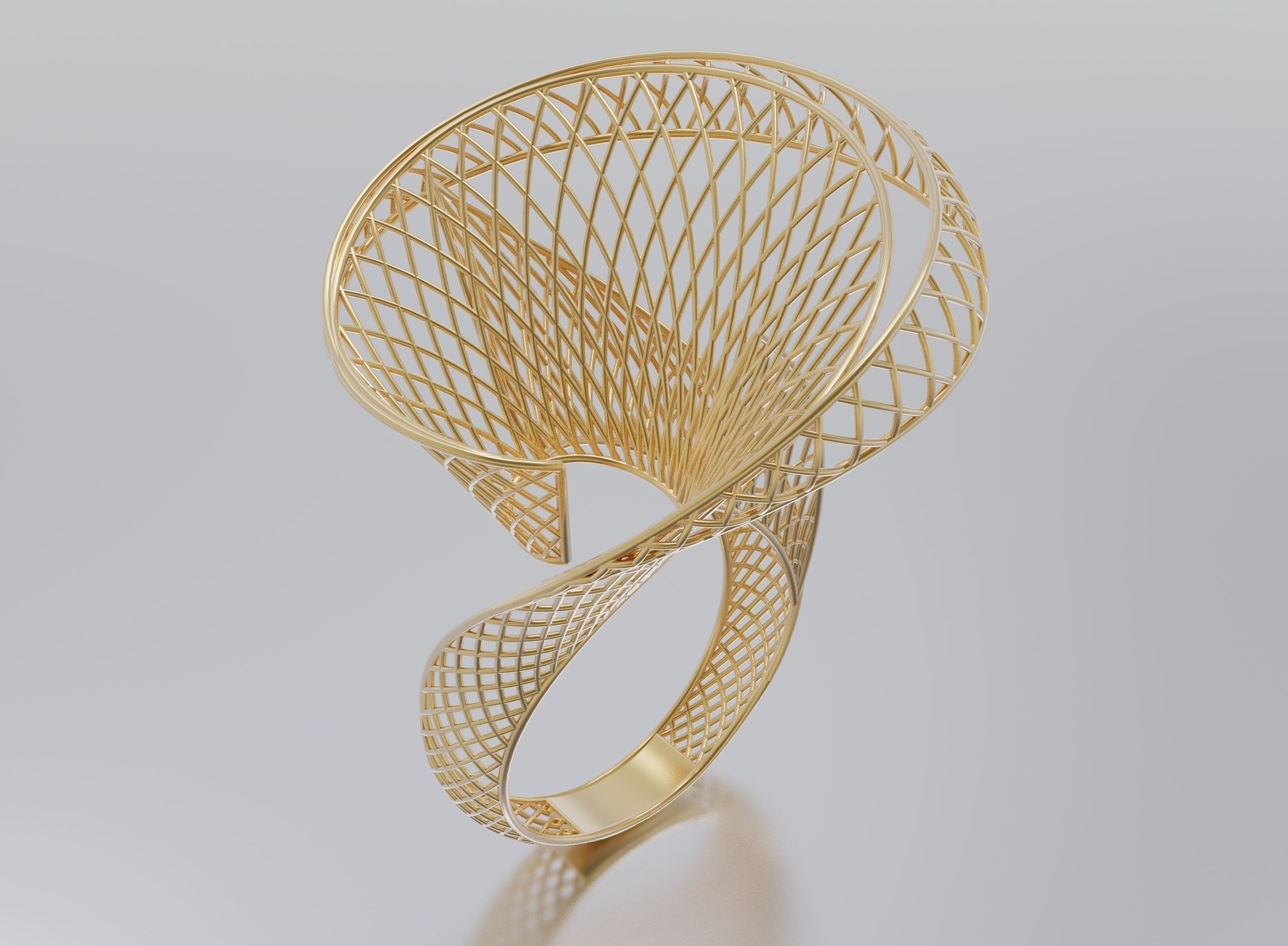 woman ring 3D print model_2