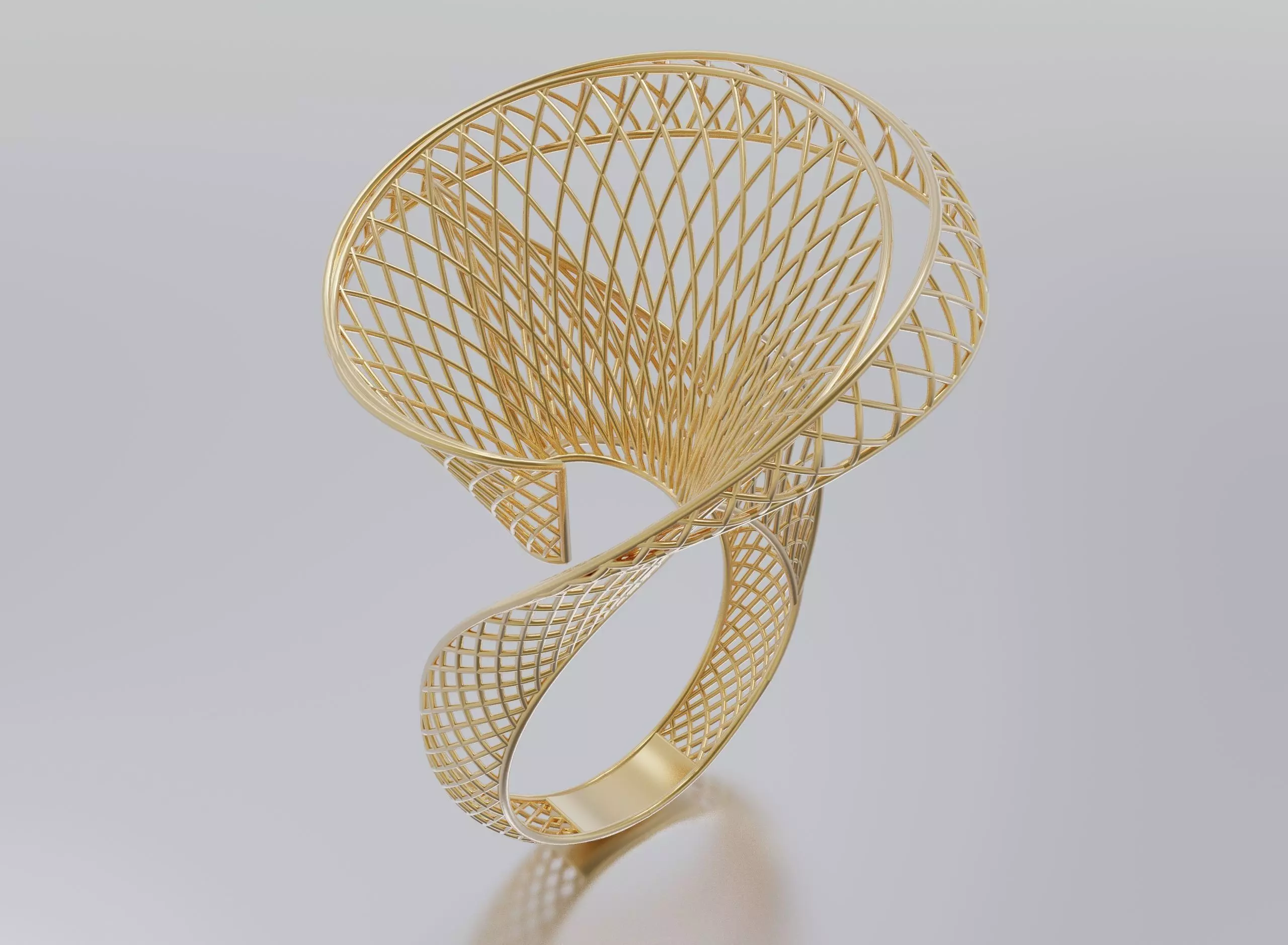 woman ring 3D print model_0