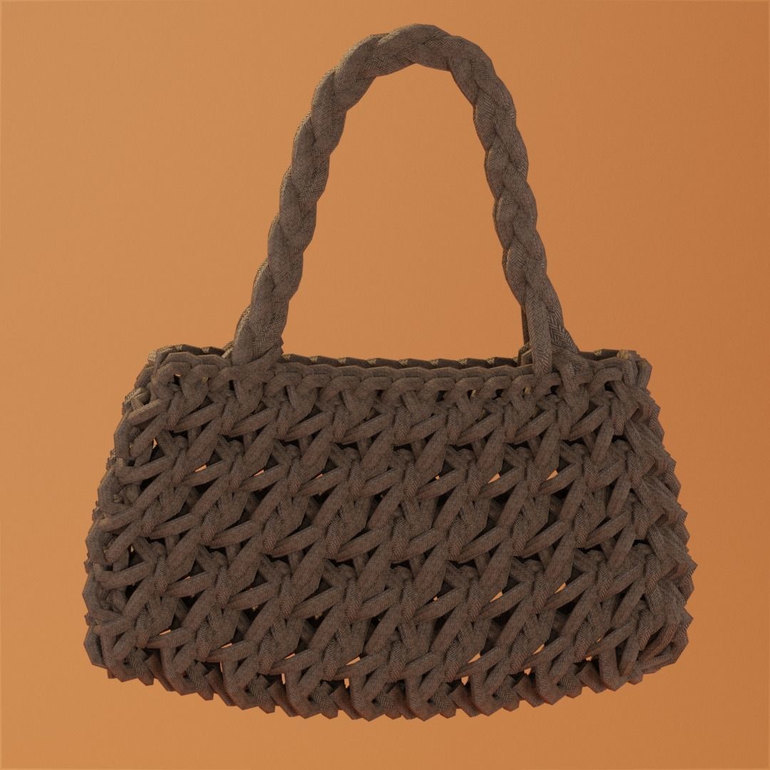 weave bag 2 colors 3D Model Collection_16