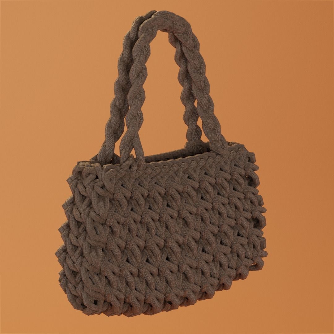 weave bag 2 colors 3D Model Collection_10