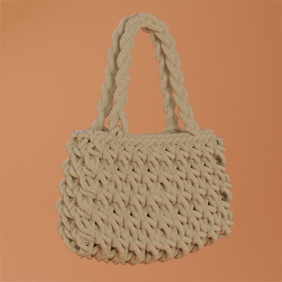 weave bag 2 colors 3D Model Collection_3