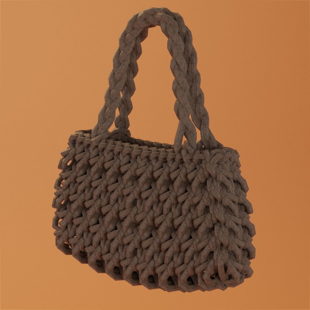weave bag 2 colors 3D Model Collection_22
