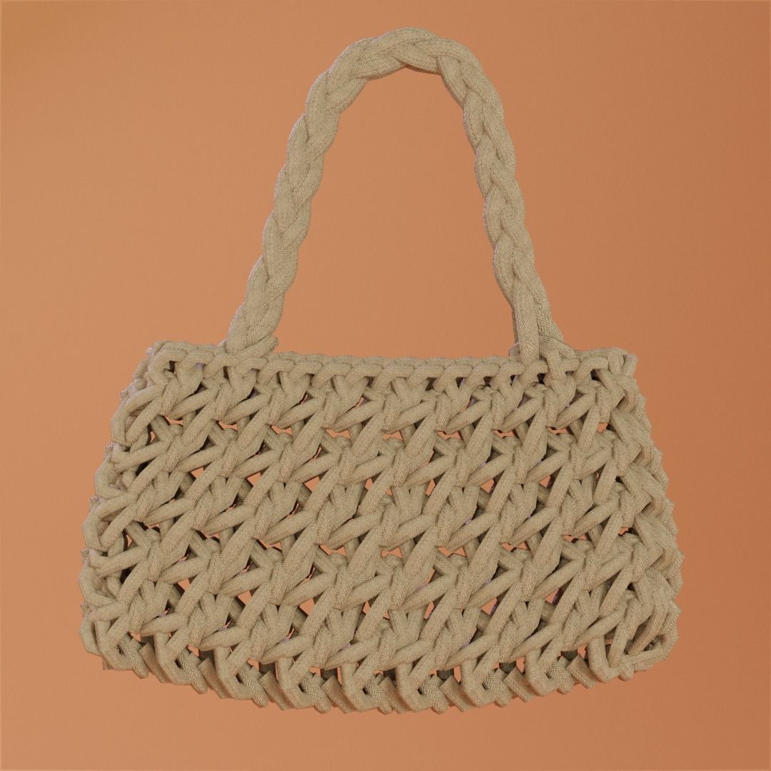 weave bag 2 colors 3D Model Collection_1