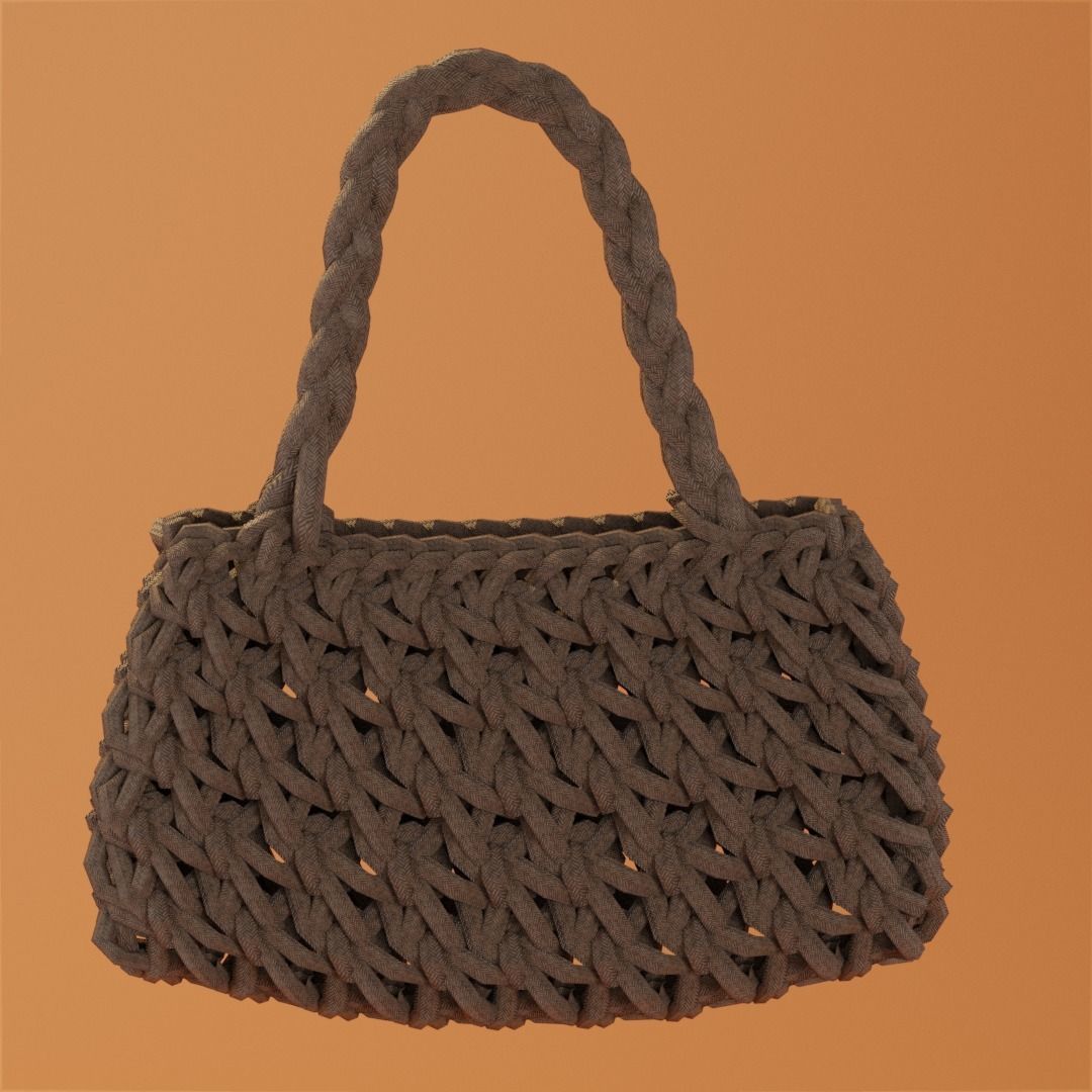 weave bag 2 colors 3D Model Collection_13