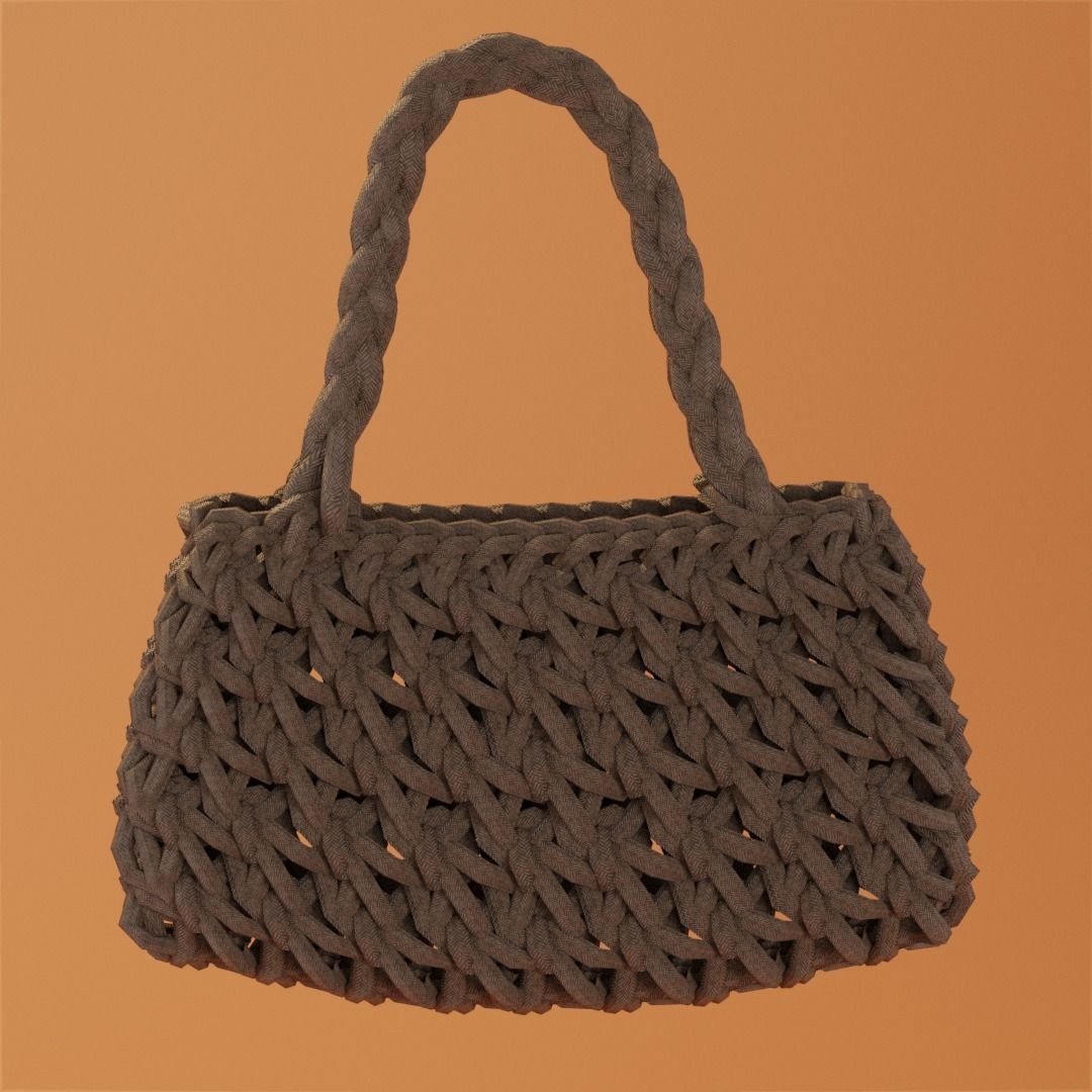 weave bag 2 colors 3D Model Collection_9