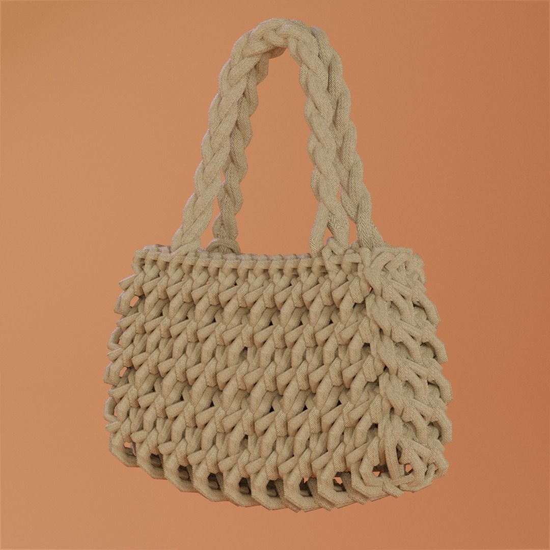 weave bag 2 colors 3D Model Collection_8