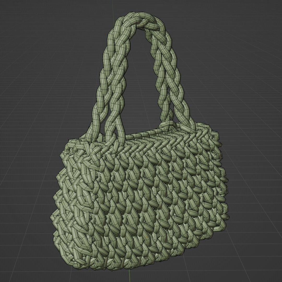 weave bag 2 colors 3D Model Collection_18