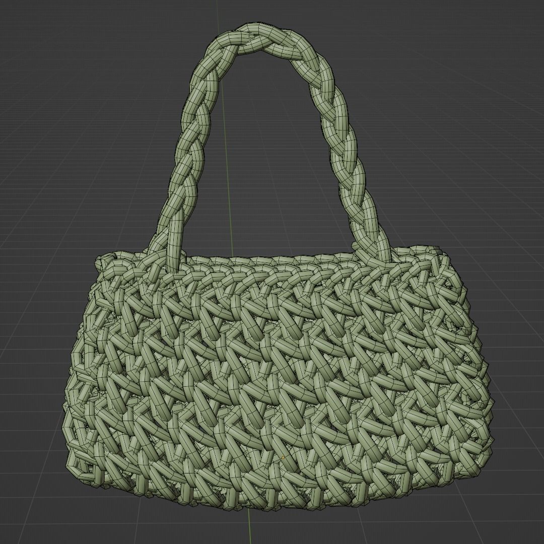 weave bag 2 colors 3D Model Collection_20