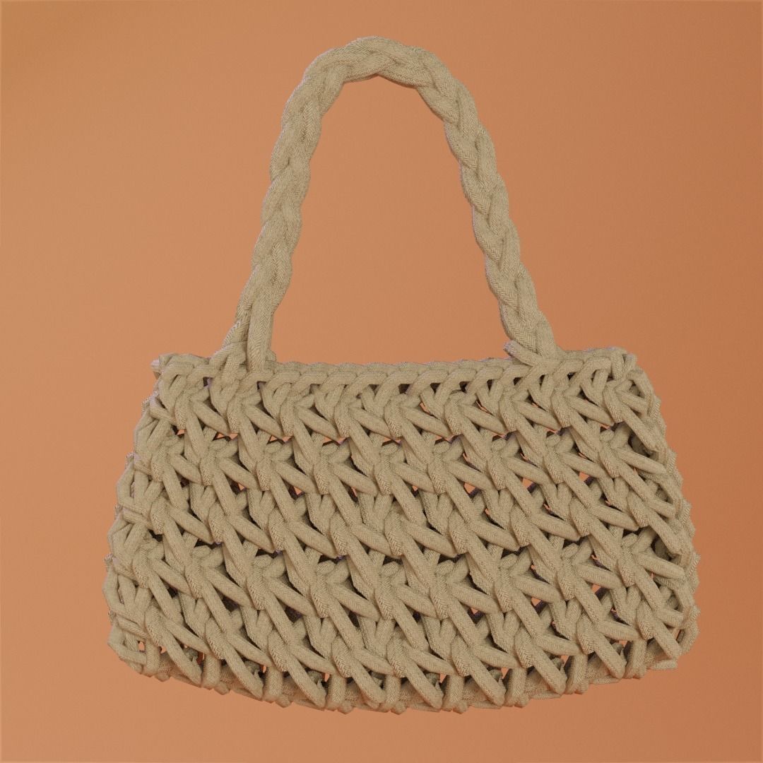 weave bag 2 colors 3D Model Collection_6