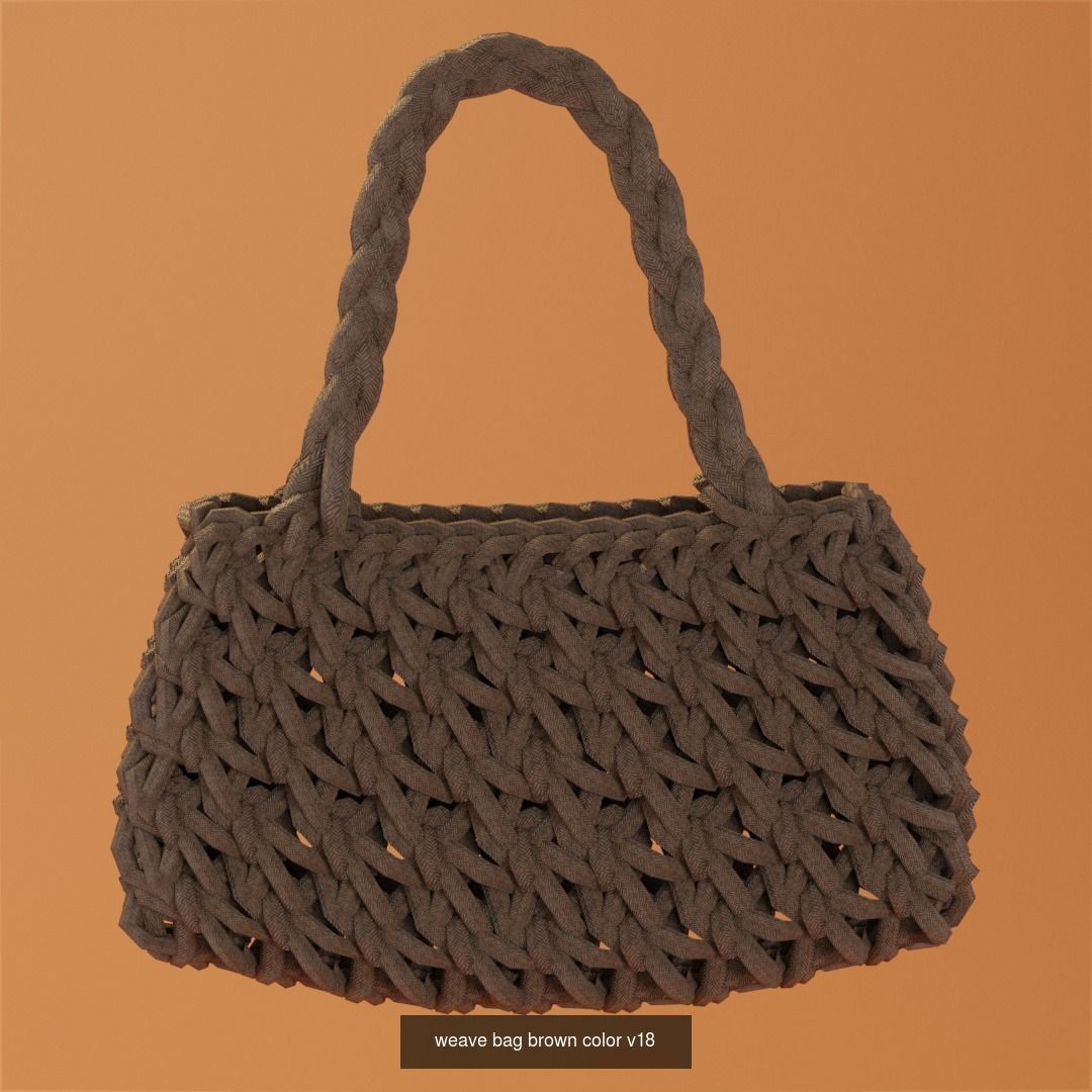 weave bag 2 colors 3D Model Collection_4