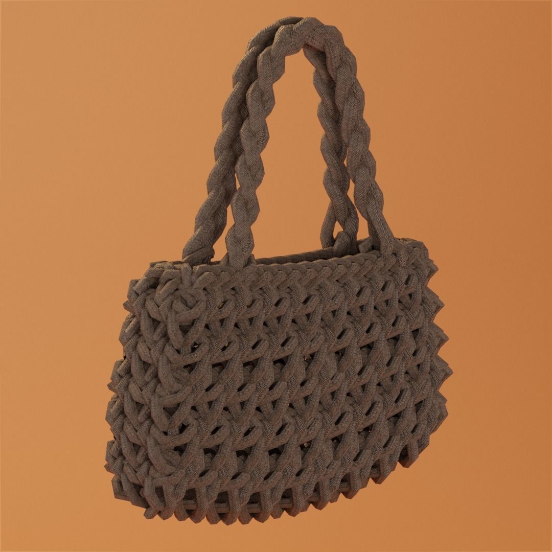 weave bag 2 colors 3D Model Collection_14