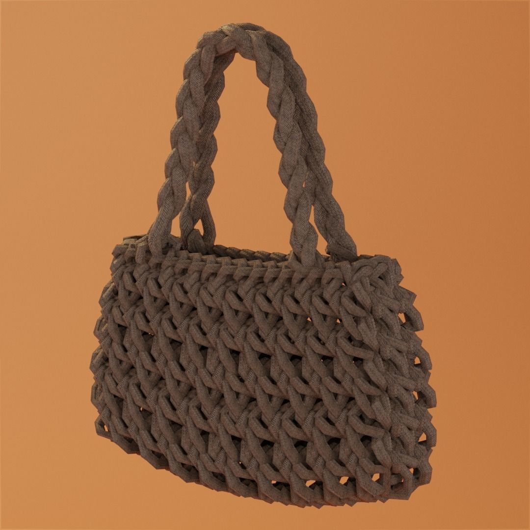weave bag 2 colors 3D Model Collection_12