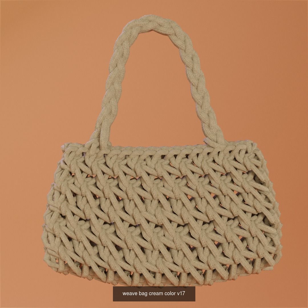 weave bag 2 colors 3D Model Collection_2