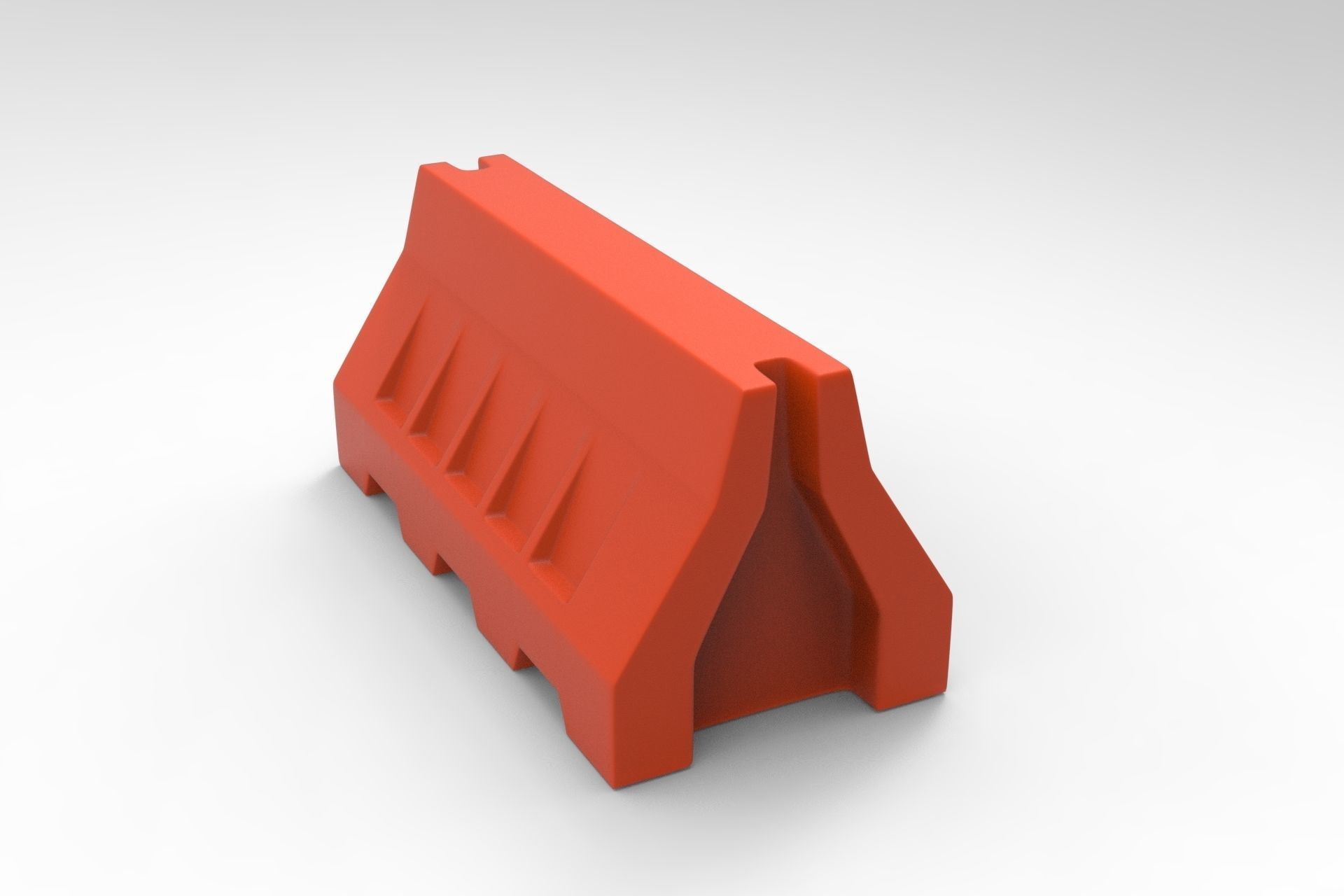 Traffic Barrier Low-poly 3D model_1