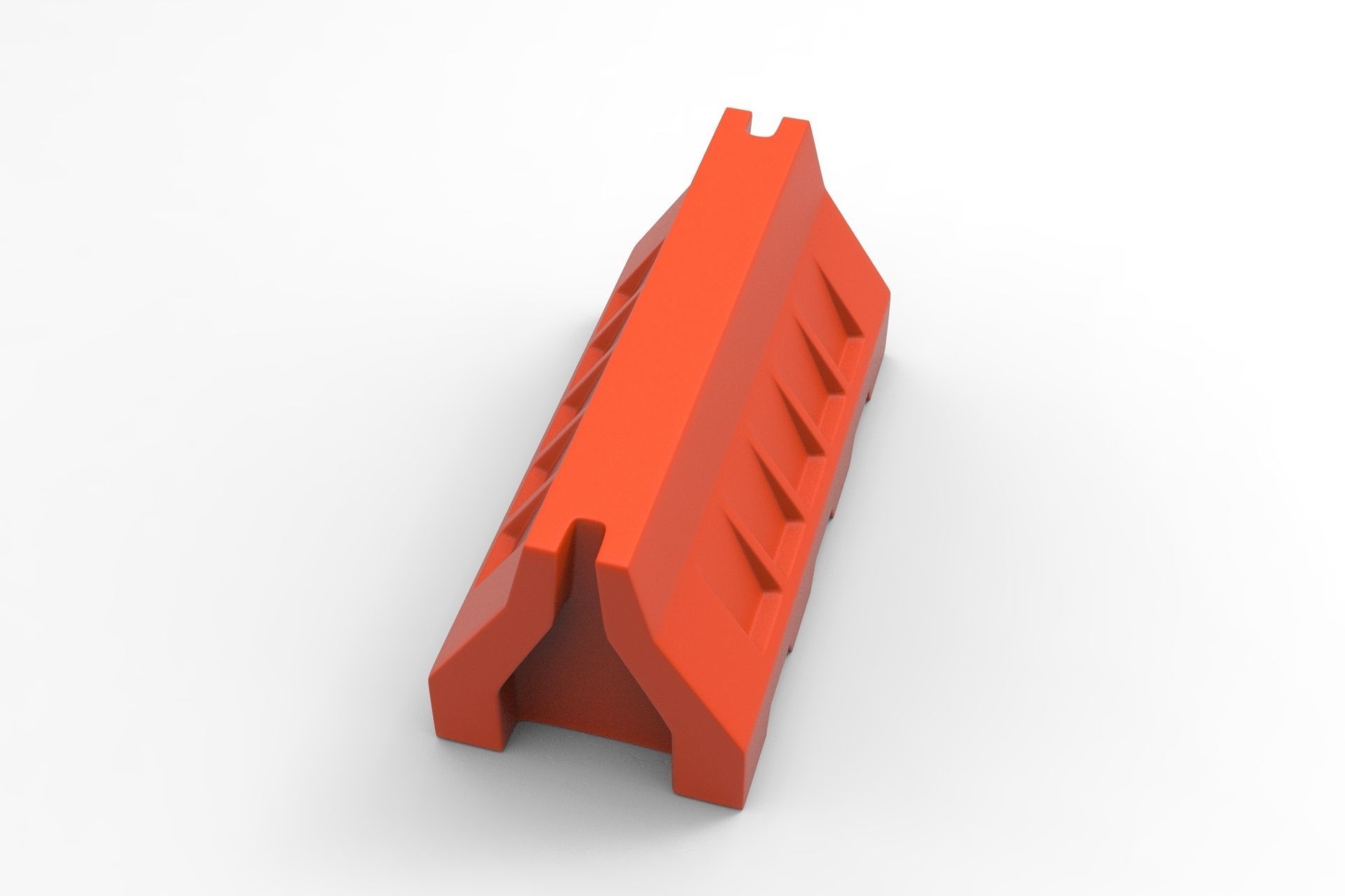 Traffic Barrier Low-poly 3D model_4