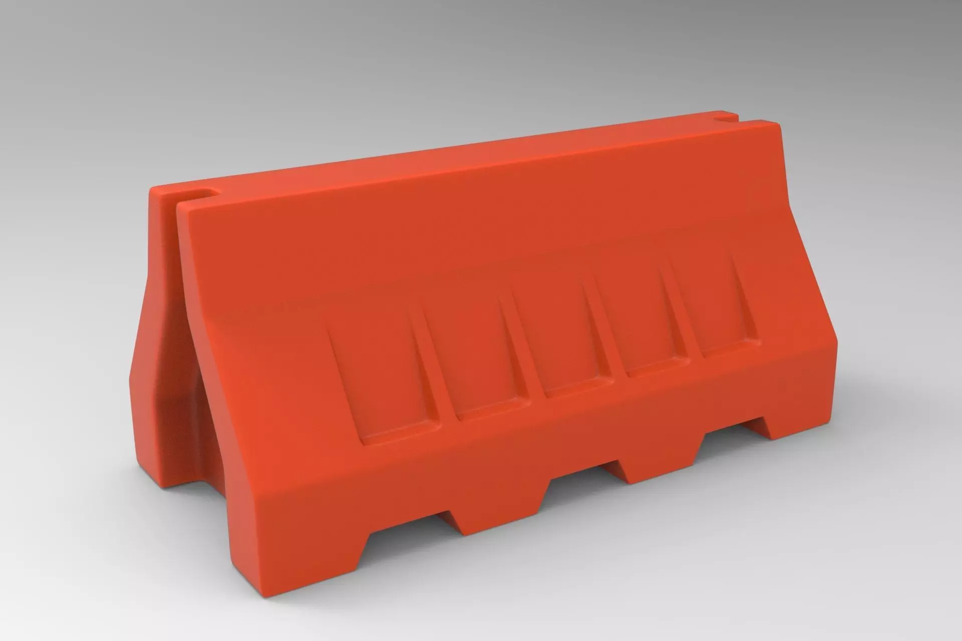 Traffic Barrier Low-poly 3D model_0