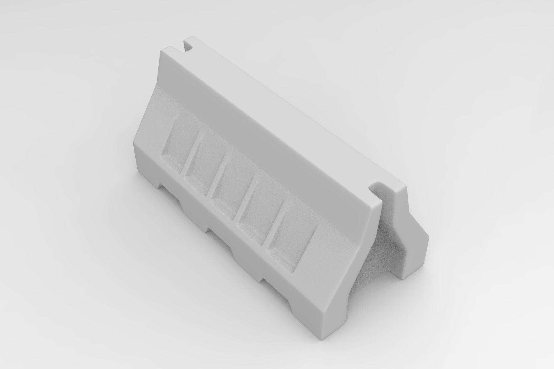 Traffic Barrier Low-poly 3D model_8