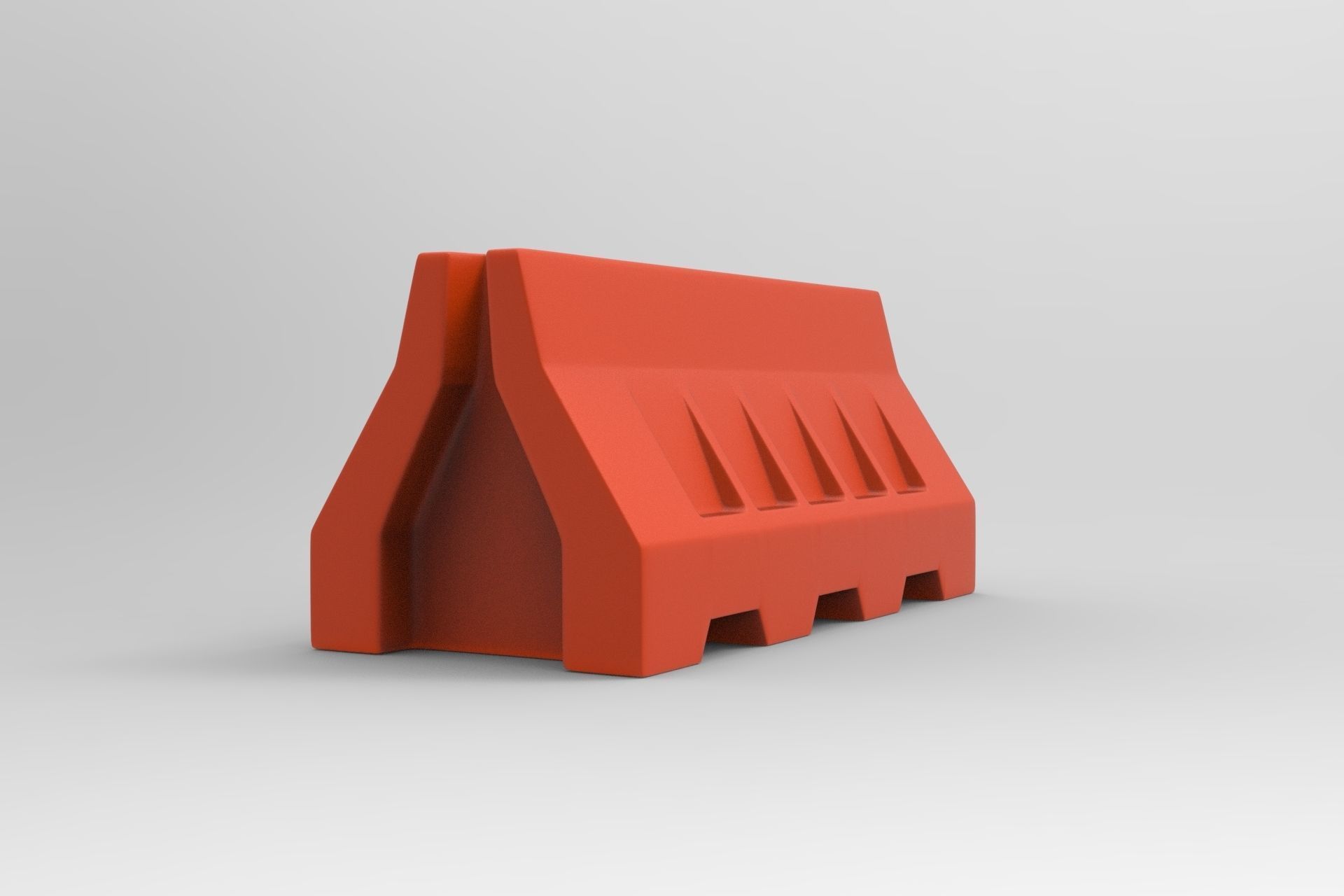 Traffic Barrier Low-poly 3D model_2