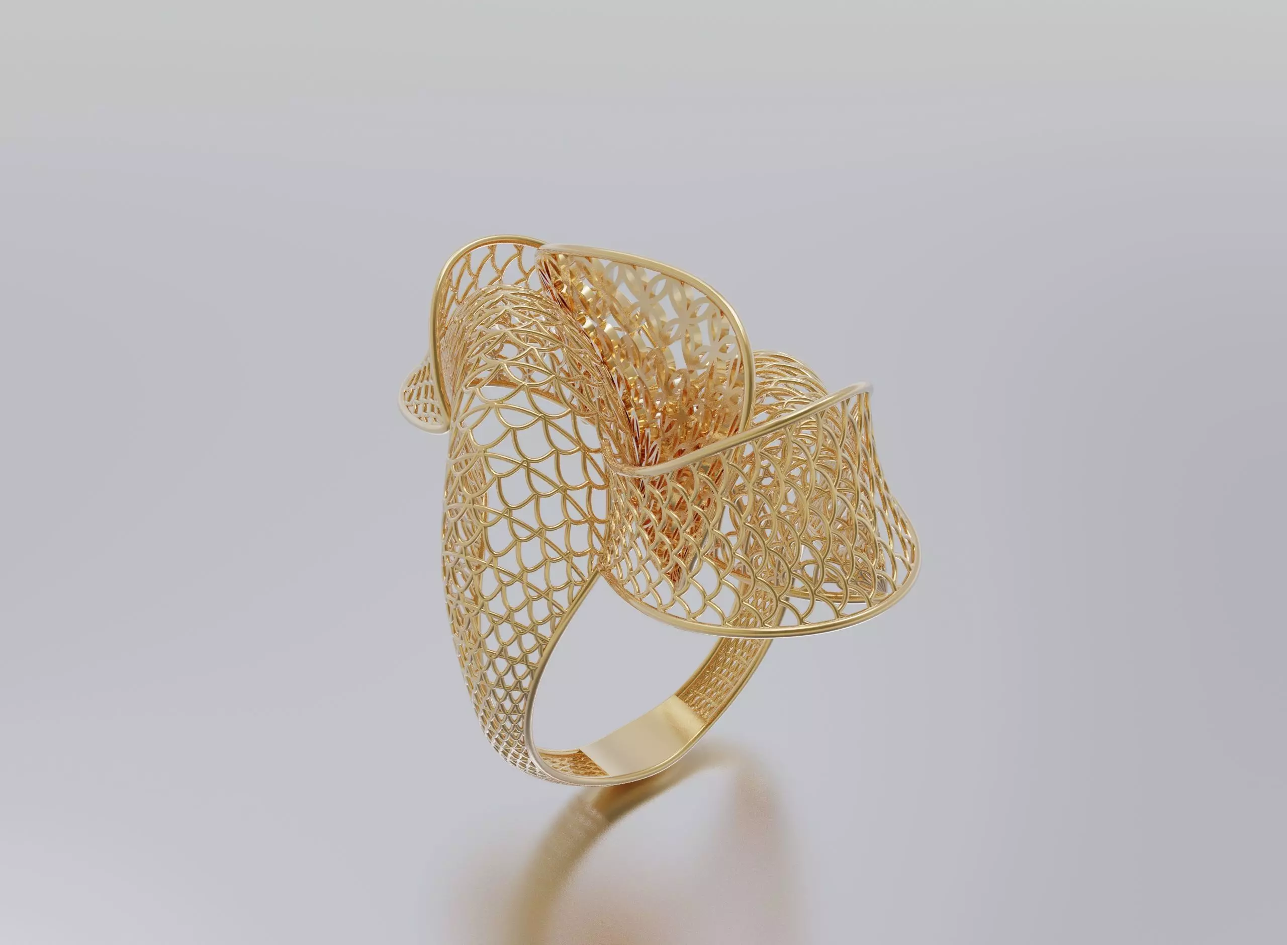 woman ring 3D print model_0