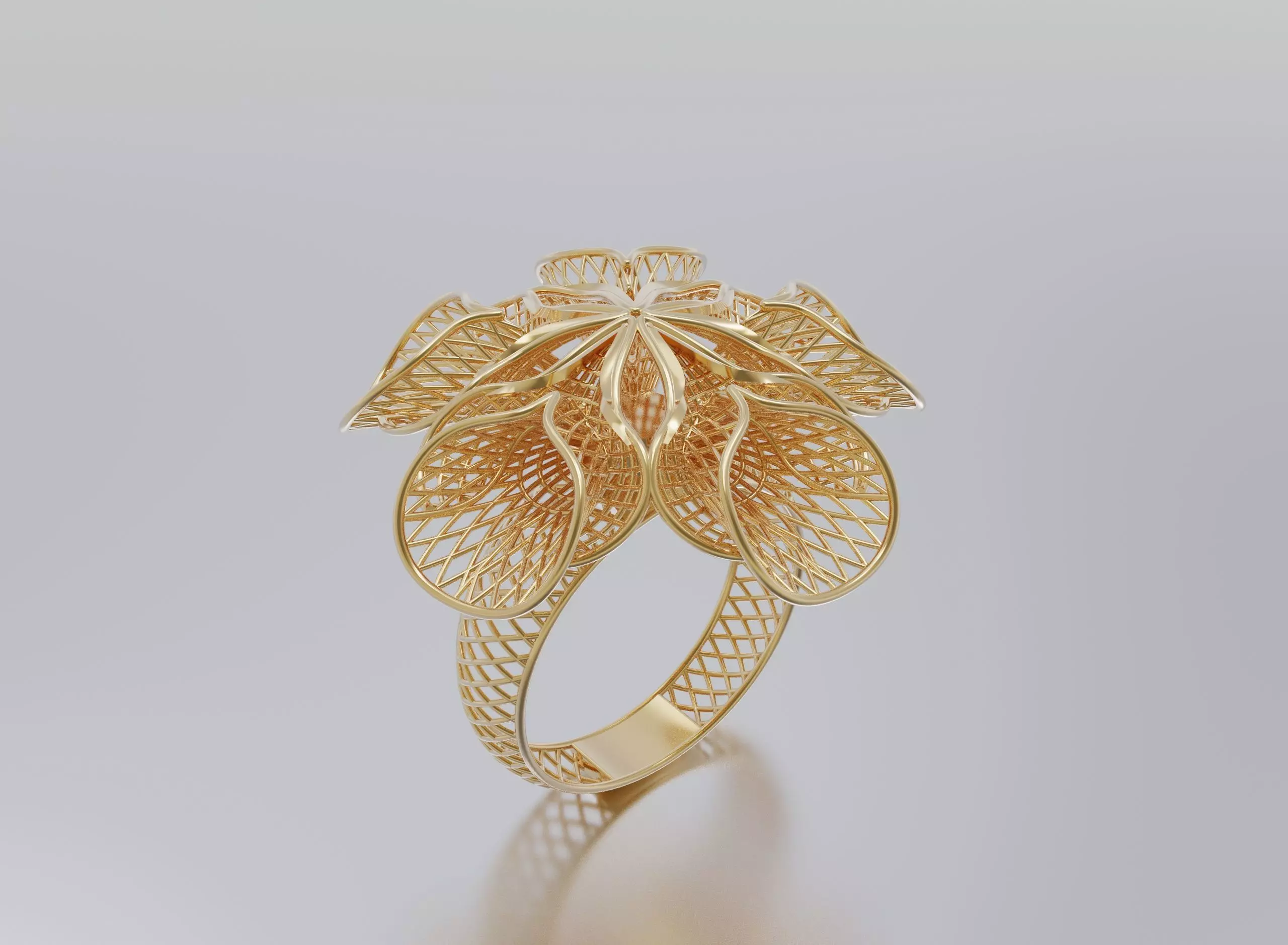 woman ring 3D print model_0