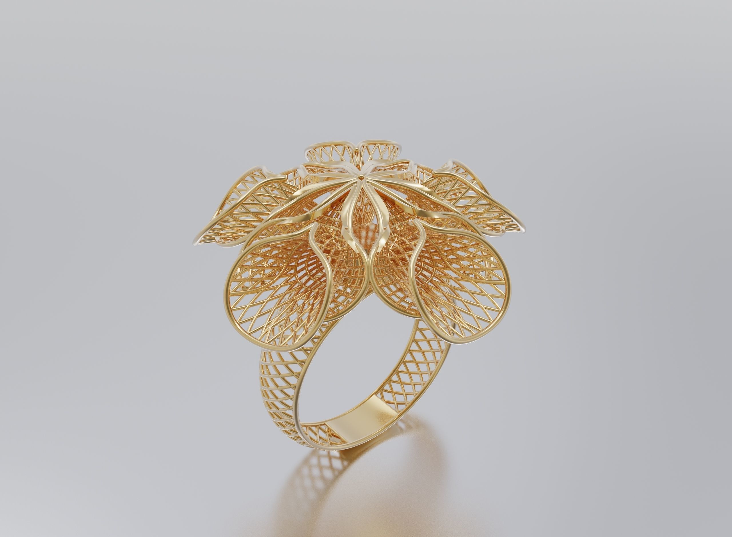 woman ring 3D print model_2
