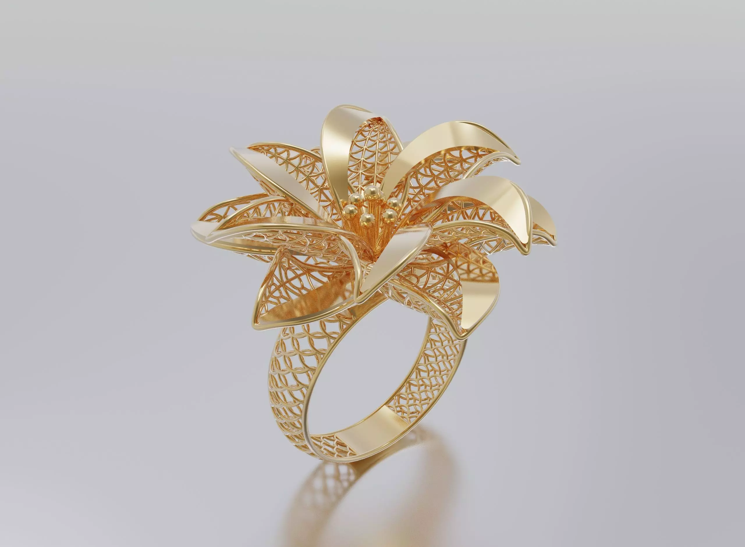 woman ring 3D print model