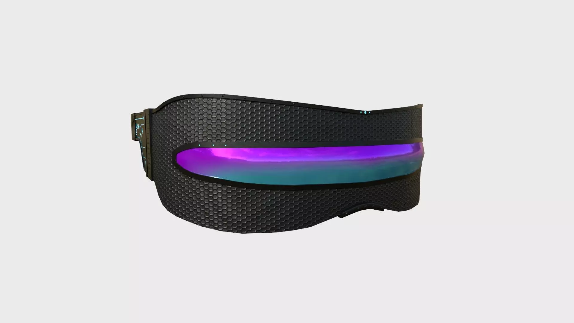 SciFi Glasses I07 Black Purple - Character Design Fashion Low-poly 3D model_0