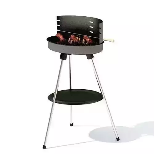 Modern Black And Silver Barbeque Grill