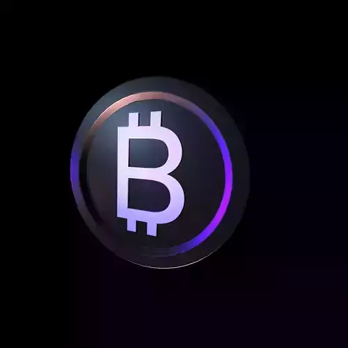Bitcoin Low-poly 3D model icon Low-poly 3D model