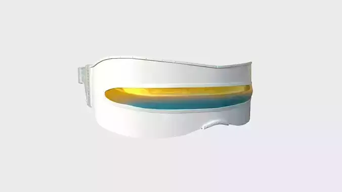 SciFi Glasses I08 Blue Gold - Character Design Fashion Low-poly 3D model