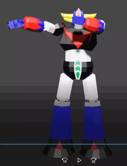 Goldorak robot Free low-poly 3D model