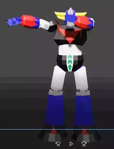 Goldorak robot Free low-poly 3D model