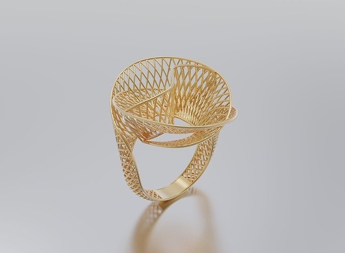woman ring 3D print model