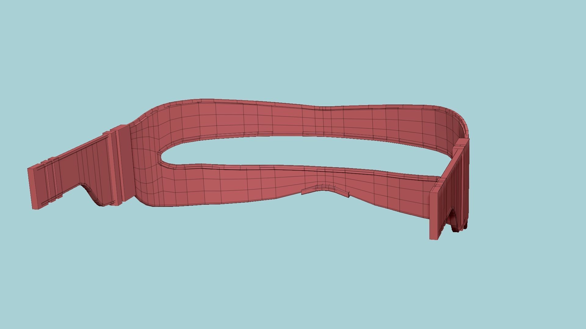 SciFi Glasses I10 Dirt Red - Character Design Fashion Low-poly 3D model_15