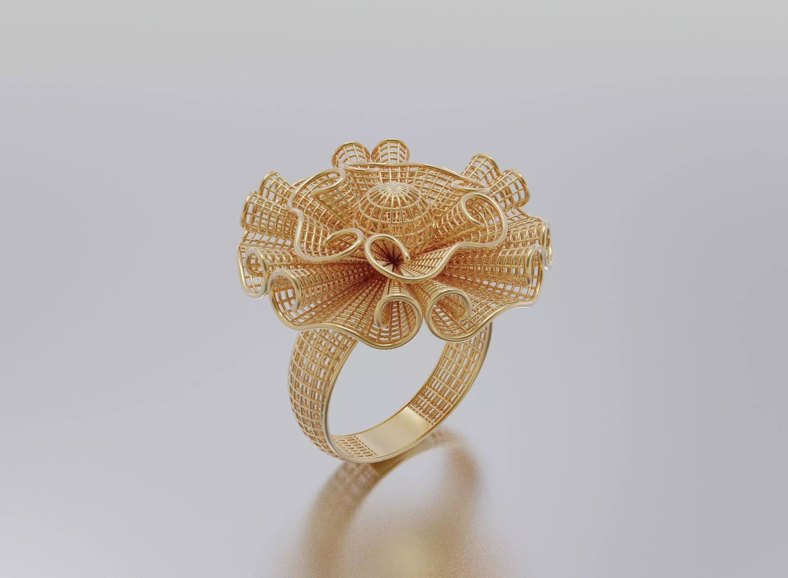 woman ring 3D print model_0